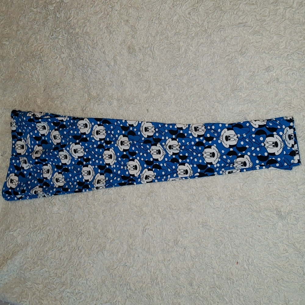 Lularoe Minnie Mouse One Size Blue & White Legging - Picture 5 of 10